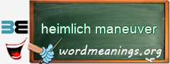 WordMeaning blackboard for heimlich maneuver